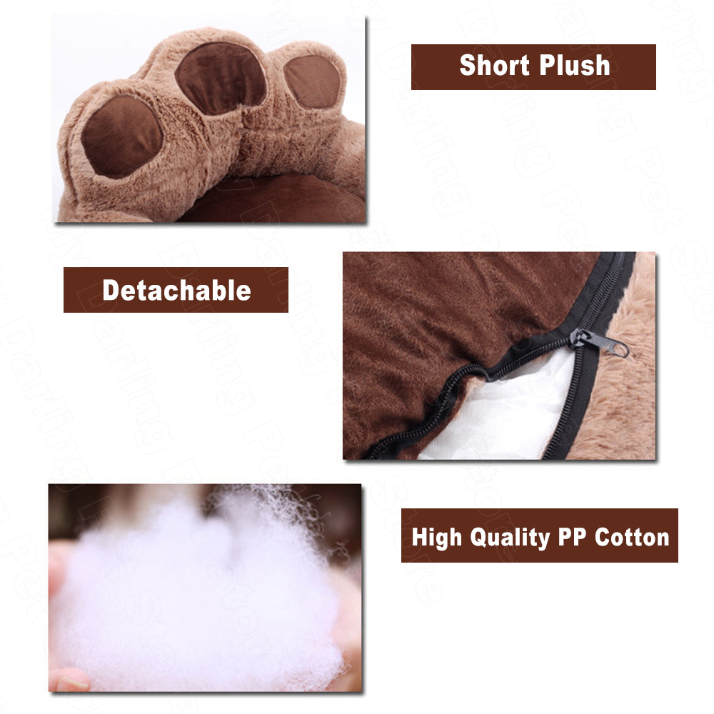 Dog House Cat House Pet Supplies Autumn and Winter Warm and Comfortable Bear Paw Pet House Dog Mat